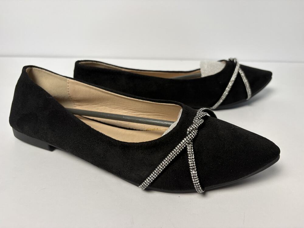 TN TANGNEST Women's Black Ballet Flats Size 39 Slip-On Comfort Dress Shoes